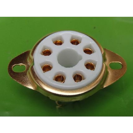 Gold Octal Chassis Mount Ceramic Valve/ Tube Socket Base Vintage Valve Amplifier