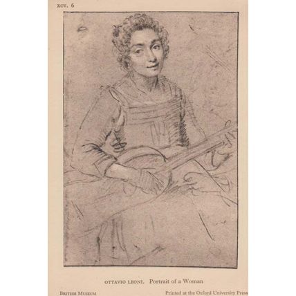 Ottavio Leoni Portrait Of A Woman Italian Art British Museum Painting Postcard