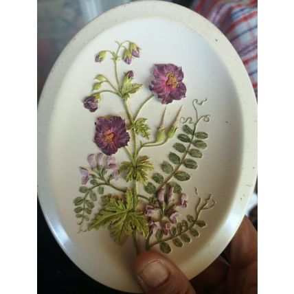Pretty Floral 3d Ceramic Plaque