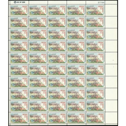 Nevada Statehood Sheet of Fifty 5 Cent Postage Stamps Scott 1248