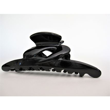 Long clear amber brown or black hair claw clip for long hair
