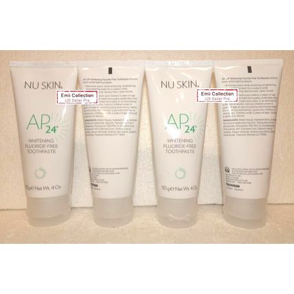 Nu Skin Nuskin AP 24 Whitening Fluoride-Free Toothpaste 4oz 110g (4 Tubes) New