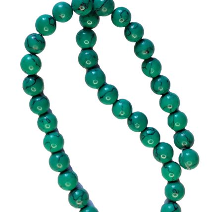 Turquoise 8mm Semi Precious Gem Stone Beads Avg 49-54 Beads 15" long NB15
