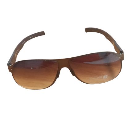 SUNGLASSES Brown, Gotti, Rectangular,Unisex, Japan,Used, 65-11