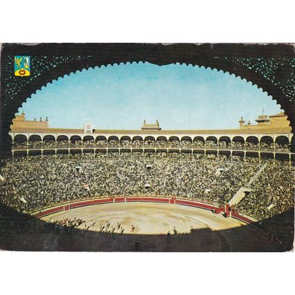 Madrid Plaza de Toros Spain Postcard posted 1963 creased