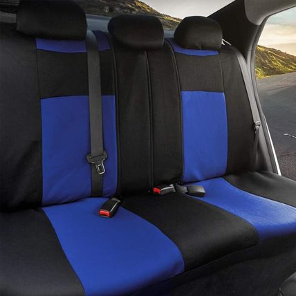 BDK PolyPro Car Seat Covers-FULL SET-UNIVERSAL-BLUE/BLACK-NEW-SEALED-FAST  SHIP