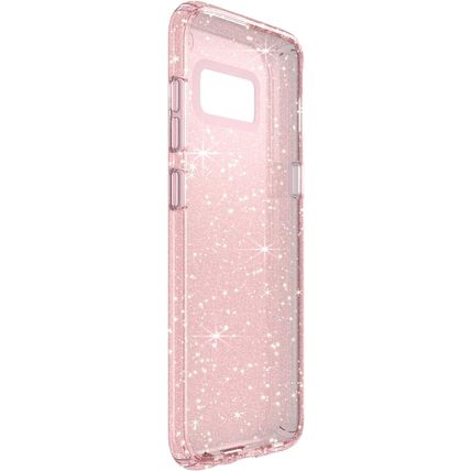NEW Speck Presidio Clear Pink Glitter Phone Case for Samsung Galaxy S8+ PLUS