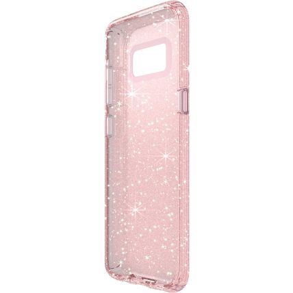 NEW Speck Presidio Clear Pink Glitter Phone Case for Samsung Galaxy S8+ PLUS
