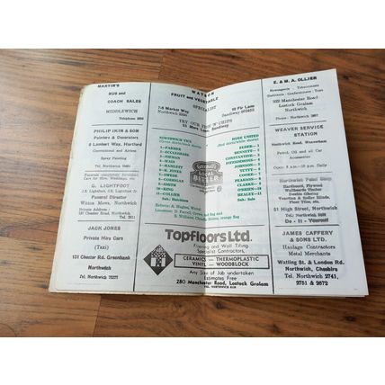 1976/77 Northwich Victoria vs Hyde United - Cheshire Senior Cup * FREE P&P *