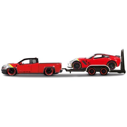 2017 Chevrolet Colorado ZR2 Pickup Truck Red and 2015 Chevrolet Corvette Z06 ...
