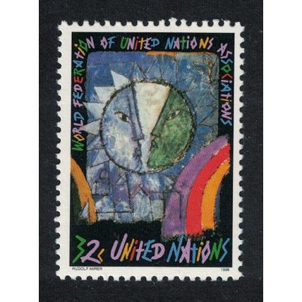 UN New York Rainbow and Faces within 'Sun' 1996 MNH SG#691