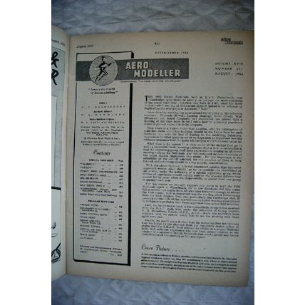 1953 Aeromodeller Magazine - August + Plan