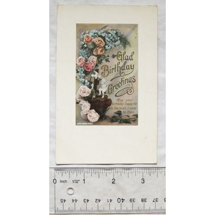 1908 postcard Glad Birthday Greetings