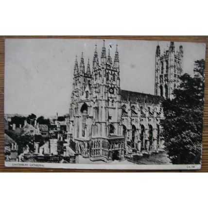 1952 postcard Canterbury Cathedral
