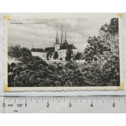 1960 postcard Luxembourg Cathedral