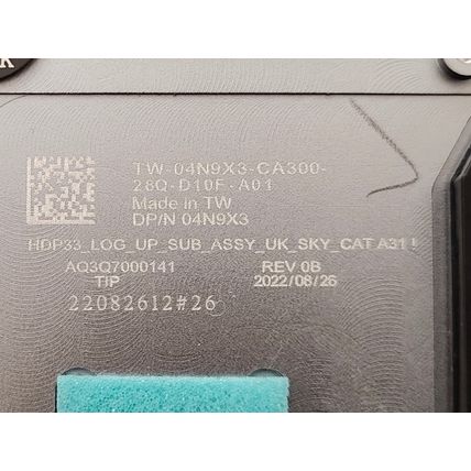 Dell XPS 13 9315 Palmrest UK Keyboard Sky Blue PK133Q73A15 / 08CF79 / 04N9X3