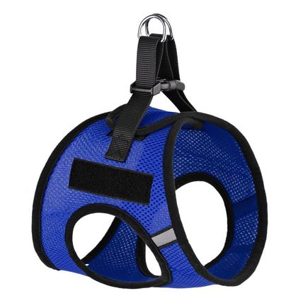 York Nylon Mesh Harness with removable Patches Royal Blue 17"-19"