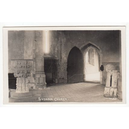Church Interior Ludham Postcard RP Norfolk