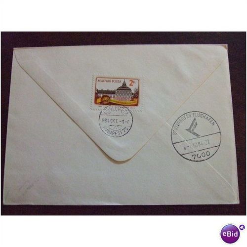 Hungary 1984 International Stamp Exhibitions Flown Event Cover Malev Lufthansa