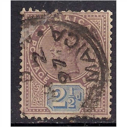 Jamaica 1889 - 91 QV 2 1/2d Purple & Blue Stamp SG 29 ( J185 )