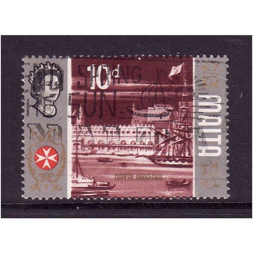 MALTA 1965 10d NAVAL ARSENAL SG 339c FINE USED