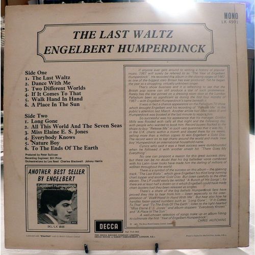 Englebert Humperdinck 'The Last Waltz' 1967 (Mono) Decca LK4901