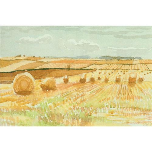 01530 00012: 'Harvest Landscape. East Yorkshire,' 2004 (David Hockney).