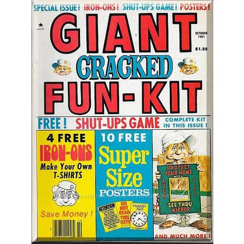 Giant Cracked Fun Kit #29 (1981) *Bronze Age / Major Magazines / 4 Iron-Ons*