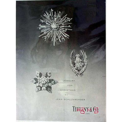 TIFFANY COMPANY 1960 Jean Schlumberger Christmas jewelry vintage ad