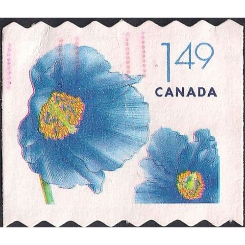 CANADA, FLOWERS, Blue Poppy, white 2005, $1.49