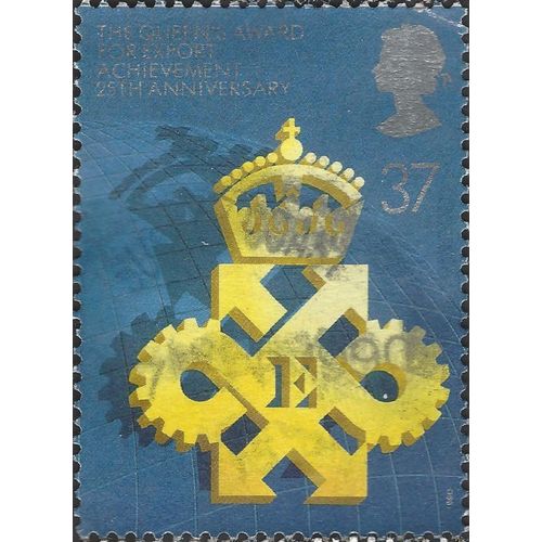 GB, Export Achievement Award, blue 1990, 37p