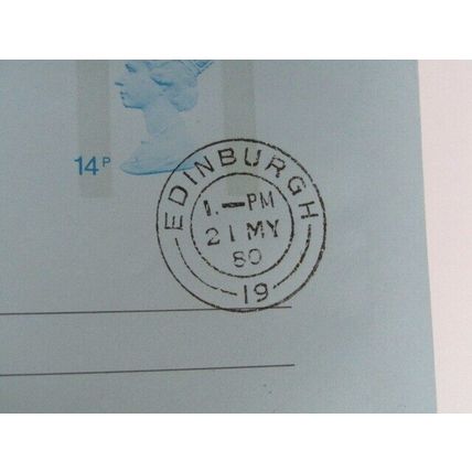 GB Aerogram Air Letter APS46 14p Scottish Regiments 1980 FDI Pmk Edinburgh e40