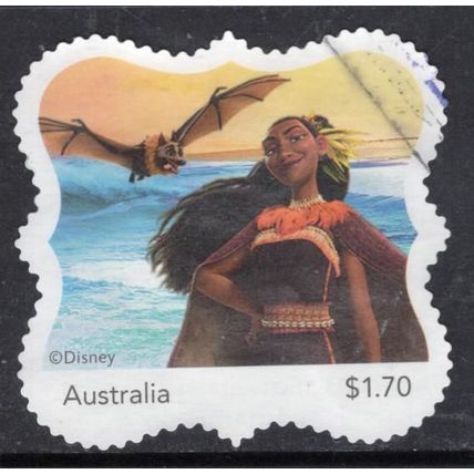 2025: DISNEY, MOANA 2, PART 3, $1.70 USED SELF-ADHESIVE MYSTAMP. 014