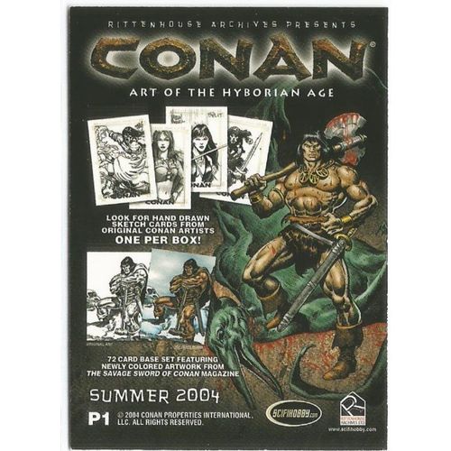 Conan Art Of The Hyborian Age Promo Trading Card P1 from Rittenhouse