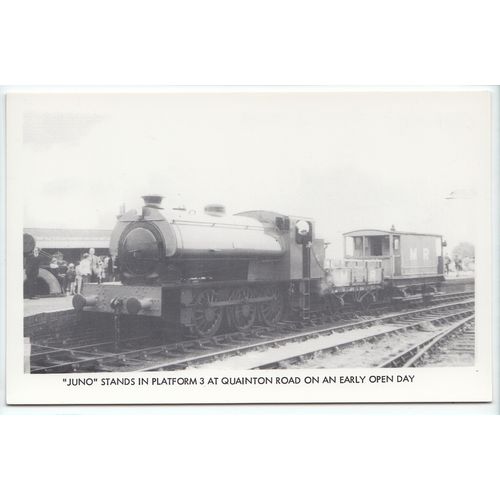 Steam Locomotive Engine Juno at Quainton Road Reproduction Railway Postcard