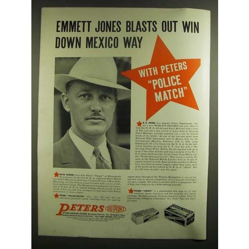 1940 Peters Police Match and Target Ammunition Ad - E.E.Jones