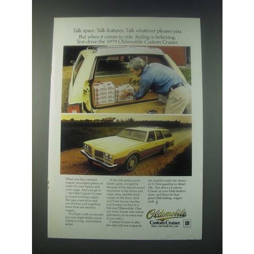 1978 Oldsmobile Custom Cruiser Wagon Ad - Talk Space Talk Features