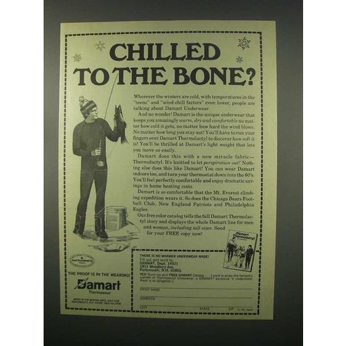 1981 Damart Underwear Ad - Chilled to the Bone?