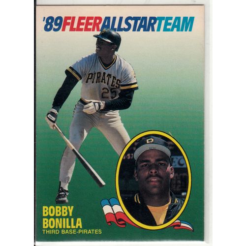 1989 Fleer All Star Team insert baseball card #1 Bobby Bonilla- Pirates