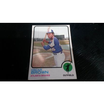 1973 Topps Card # 312 Oscar Brown Very Good-Excellent (4) Atlanta Braves