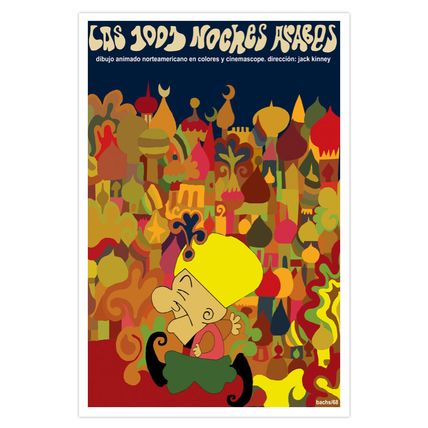 Movie Poster 4 film Mr.Magoo ARABIAN Nights.Home room interior decor art design.