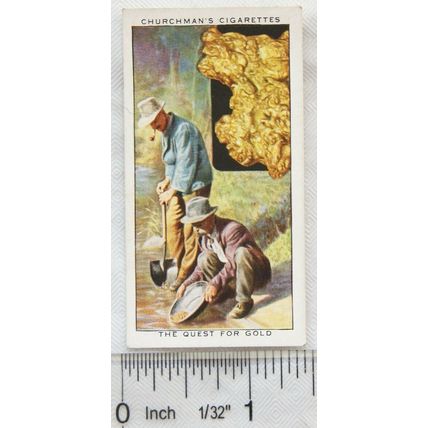 1935 Churchman's Treasure Trove No. 49 The Quest for Gold, Victoria, Australia