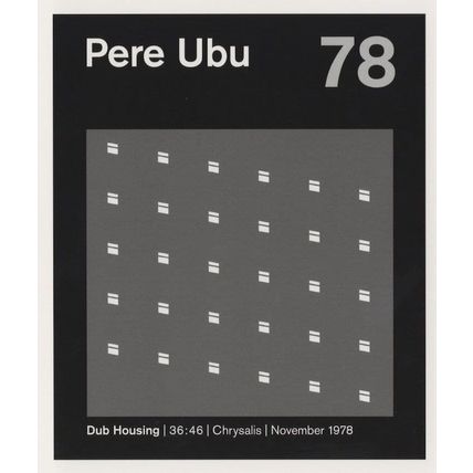 Pere Ubu Dub Housing American 1970s Garage Rock LP Postcard