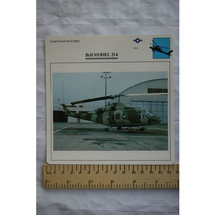 Bell Model 214 - USA - Land Based Helicopter - Collectors Club Card