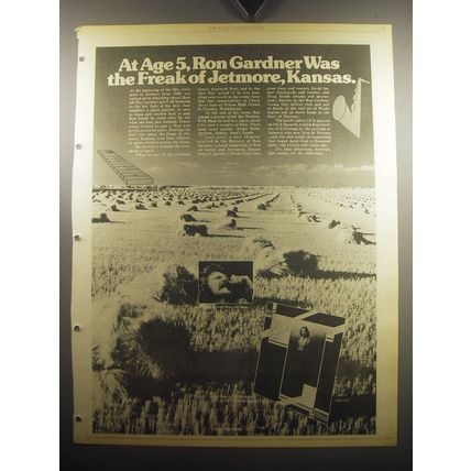 1974 Ron Gardner Album Ad - At age 5, Ron Gardner was the Freak of Jetmore