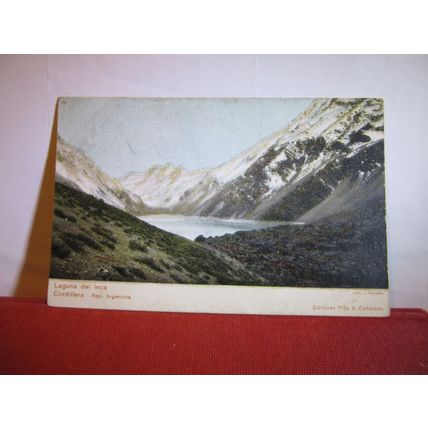 LAGUNA DEL INCA, CORDILLERS, ARGENTINA unused antique postcard #
