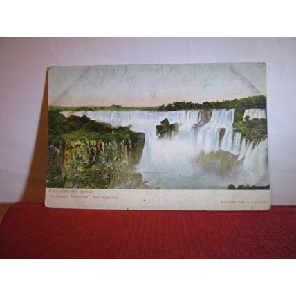 CATARATUS DEL IGUASU, TERRITORIO MISIONES, ARGENTINA unused antique postcard #