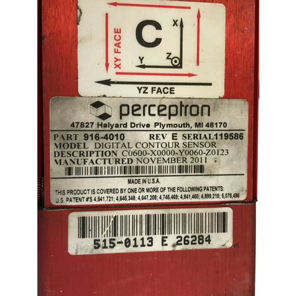 PERCEPTRON 916-4010,C0600-X0000-Y0060-Z0123 DIGITAL CONTOUR SENSOR,TN