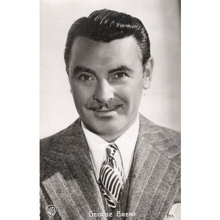 George Brent Film Actor Warner Brothers Real Photo Old Postcard