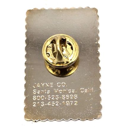 Choo Choo Train US 6 Cent Stamp Christmas Holiday Advertising Pin Pinback